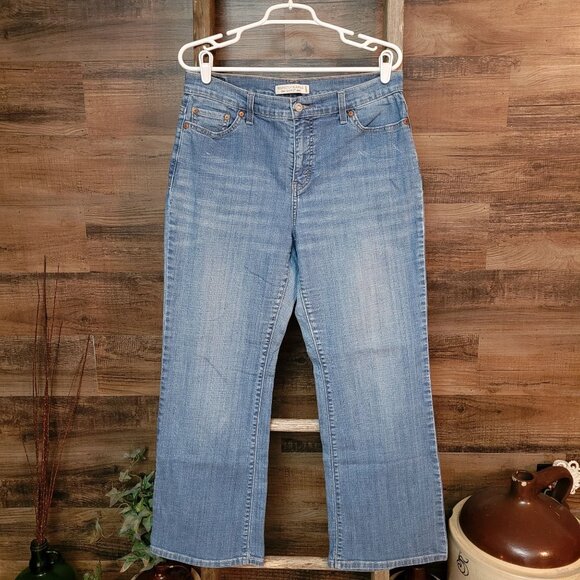 Levi's Jeans 14 S Perfectly Slimming 512 Bootcut Button Flap Medium Light Y2K - Picture 2 of 11